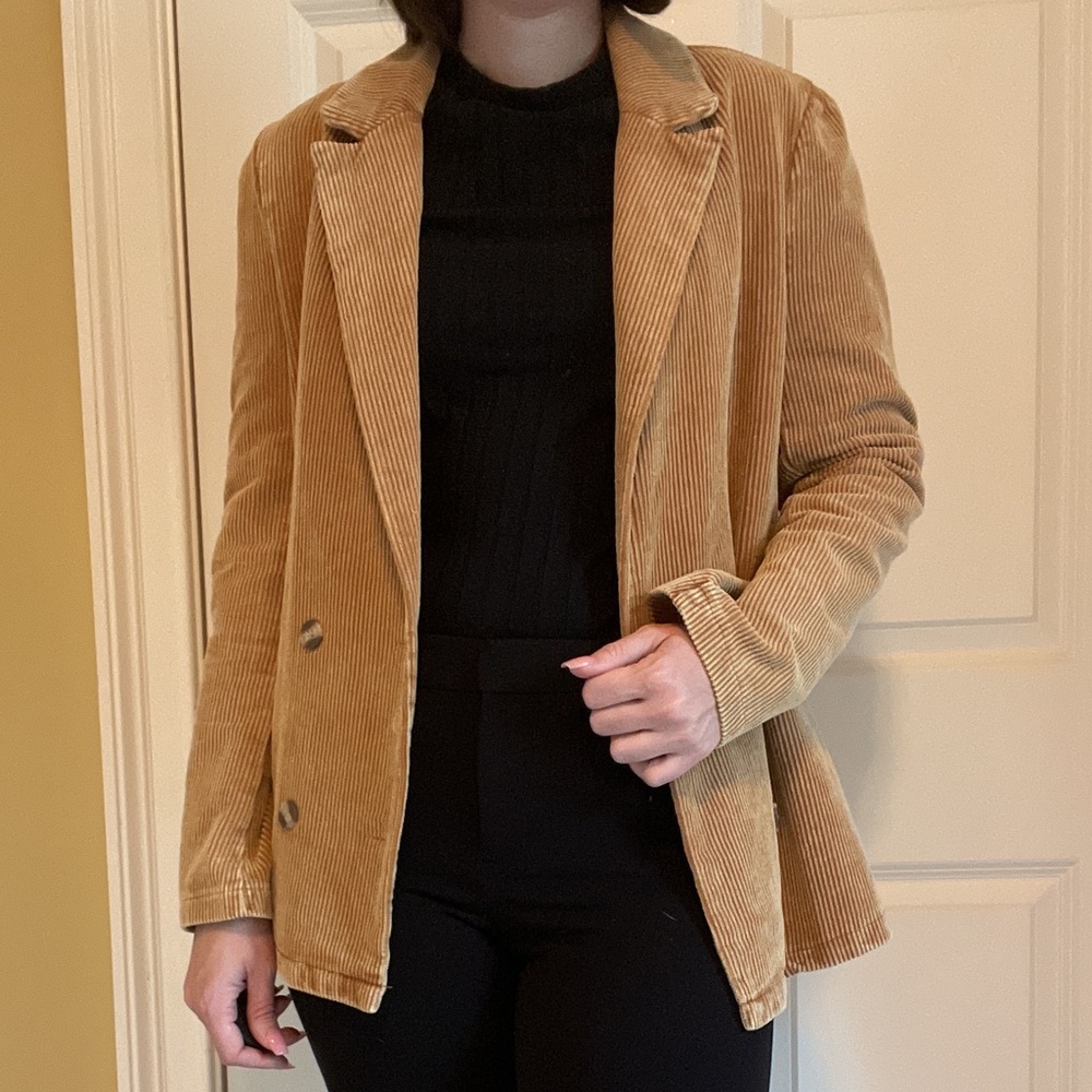 Peach Love California Brown Corduroy Blazer - Picture 2 of 5